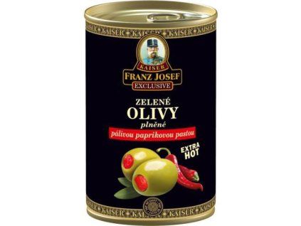 FJK green olives stuffed with pepper paste 300g