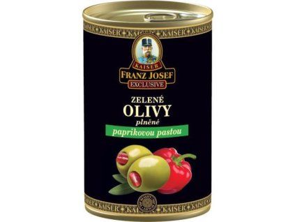 FJK green olives stuffed with mild pepper paste 300G/314ML