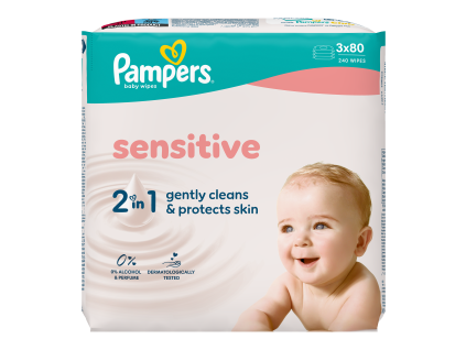 Pampers wipes (3x80/fol) Sensitive
