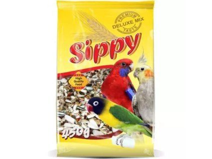 Sippy deluxe food for small and medium parrots 450g