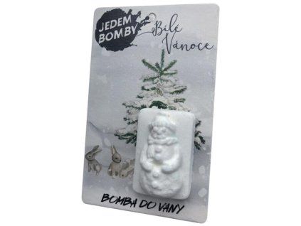 Sparkling and foaming bath bomb 55 g - snowman