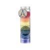 Emocio candle in glass stearin Chakra 7 layers colored