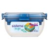 Sistema To Go Salad Box with Separate Compartments and Cutlery 1.1 l, mixed colors