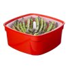 Sistema Steaming box for vegetables and fish Microwave steamer 2.4 l, red