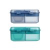 Sistema Divided snack box Ocean Bound Bento Cube with yogurt container and 2 trays 1.25 l, mix of colors