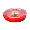 Sistema Round dish for storing and heating food Microwave dish 1.29 l, red