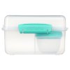 Sistema Divided Snack Box To Go Lunch Cube Max with Yogurt Container with Double Lid 2l, Mixed Colors