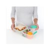 Sistema Divided Snack Box To Go Lunch Cube Max with Yogurt Container with Double Lid 2l, Mixed Colors
