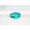 Sistema Lunch Bento Cube Divided Snack Box with Yogurt Container and 2 Trays 1.25 L, Mint