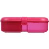 Sistema Lunch Ribbon Divided Snack Box with Yogurt Container 1.1 l, Pink