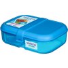 Sistema Lunch Ribbon Divided Snack Box with Yogurt Container 1.1 l, Blue