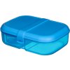Sistema Lunch Ribbon Divided Snack Box with Yogurt Container 1.1 l, Blue