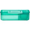 Sistema Divided Lunch Bento Snack Box with Yogurt Container and 2 Trays 1.65 L, Mint