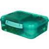 Sistema Divided Lunch Bento Snack Box with Yogurt Container and 2 Trays 1.65 L, Mint