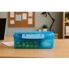 Sistema Divided Lunch Bento Snack Box with Yogurt Container and 2 Trays 1.65 L, Blue