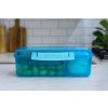 Sistema Divided Lunch Bento Snack Box with Yogurt Container and 2 Trays 1.65 L, Blue