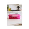 Sistema Divided Lunch Bento Snack Box with Yogurt Container and 2 Trays 1.65 L, Pink