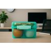Sistema Lunch Cube Max Divided Snack Box with Yogurt Container with Double Lid 2 L, Mint