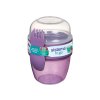 Sistema To Go Snack Capsule Snack Box with Fork 515 ml, purple