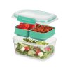 Sistema Divided waterproof food box To Go STAX 1 l, green