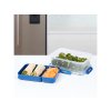 Sistema Divided waterproof food box To Go STAX, 2.2 l, blue