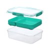 Sistema Divided waterproof food box To Go STAX, 2.2 l, green