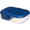 Sistema To Go Ribbon Divided Snack Box with 1.1 l Yogurt Container, Blue