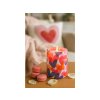 Bolsius Glass Colorful Hearts, Lavender, scented candle 68x80mm