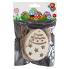 Wooden egg decoration 8cm (10pcs/pack)
