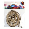 Wooden hanging decoration 3pcs, 7cm size.