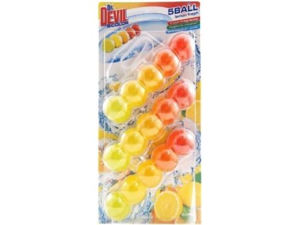 Dr. Devil WC Bicolor 5ball blocco WC sospeso Limone 3 x 35 g