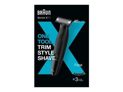 Set regalo Braun per uomo, regolabarba serie XT3