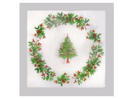Tovaglioli di Natale (20 pezzi/foglio) albero, vischio