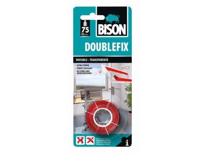 Nastro biadesivo BISON DOUBLEFIX INVISIBLE 1,5 mx 19 mm