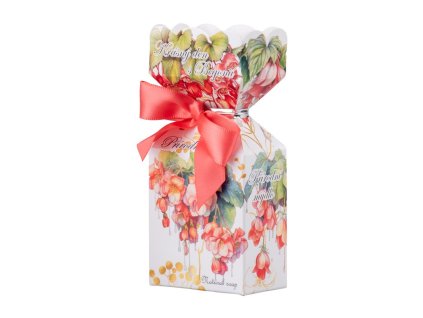 Sapone Beautiful Day con begonia in scatola, colore rosa chiaro e salmone 90 g