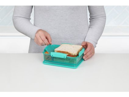 Sistema Lunch Snack Attack Duo Snack Box diviso con 2 scomparti separati 975 ml, mix