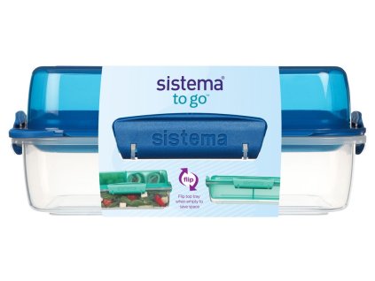 Sistema Divided Lunchbox To Go LunchStack Rectangle 1,8 l, blu