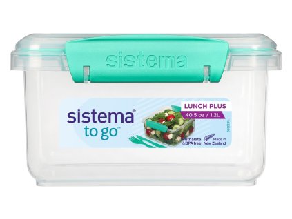 Sistema To Go Lunch Plus Lunch box da 1,2 l con posate, verde