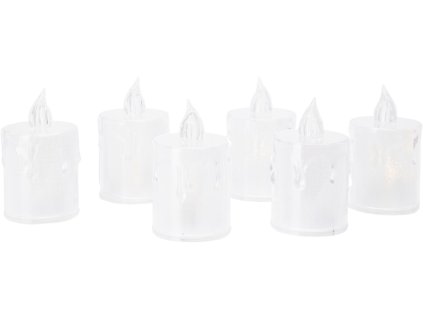 Candela LED in polipropilene 50x50x80 mm – trasparente