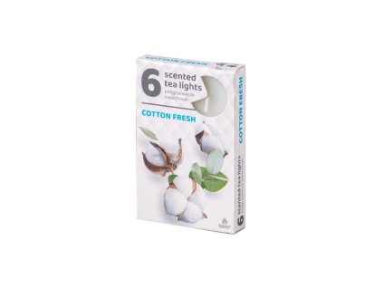 Candele profumate 6 pezzi, Cotton Fresh