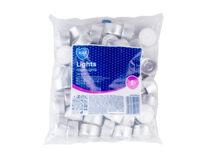 Tealights ~8 ore. 50 pezzi in un sacchetto