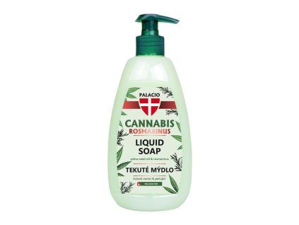 PALACIO Sapone liquido alla Cannabis Rosmarinus con dosatore, 500 ml