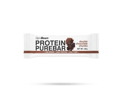protein purebar double chocolate chunks 60 g gymbeam 1