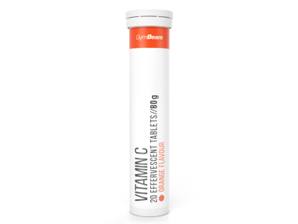 vitamin c effervescent 20 tabs orange flavour gymbeam 1