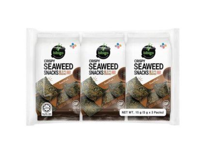 BIBIGO Chips di alghe coreane al gusto barbecue @3x5g