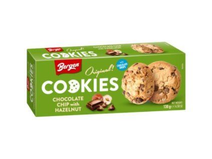 Biscotti Bergen con gocce di cioccolato e nocciole 130g