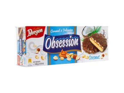Biscotti Bergen Obsession al caramello e cocco, 128 g