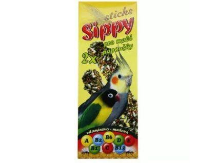 Bastoncini Akinu Sippy per pappagalli, vitamine e miele, 120 g