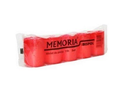 Candele da cimitero Bispol rosse (p30-030) @5x30g