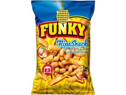 Funky Flips, snack classico al gusto di arachidi e nocciole, 80 g.